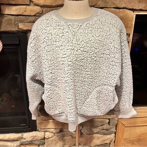 PINK Victoria's Secret Soft‎ Gray Crew Neck Sweater